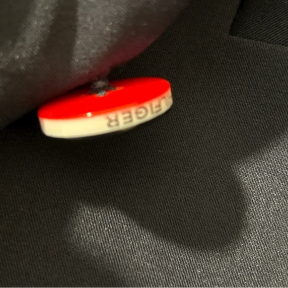 TOMMY HILFIGER Striped Roll Cuff Blazer Navy Blue Size 14 - Picture 7 of 10